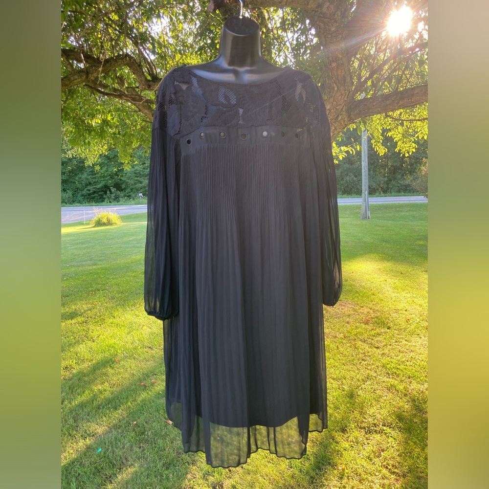 Lame Bryant Plus Size 14 Dress Little Black Dress Sheer See Through Sexy Dress